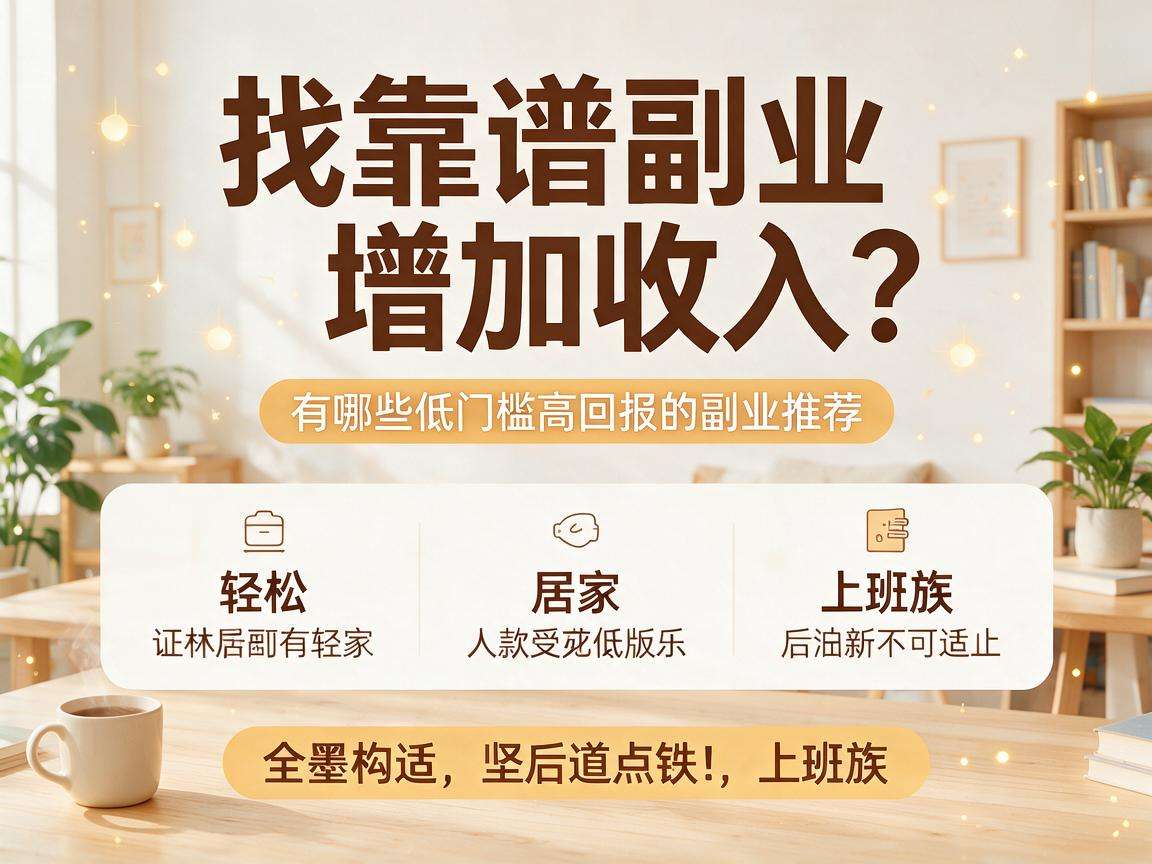想找靠谱副业增加收入?有哪些低门槛高回报的副业推荐